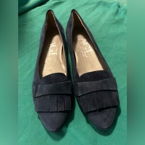 AGL Attila Giusti Leombruni Navy Suede Loafers